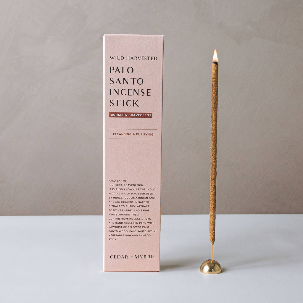 Palo Santo Incense Sticks by Cedar and Myrrh.  Lavender Flower has been used by indigenous Amazonian and Andean healers to create sacred spaces, to invite creativity, abundance, and positive loving energy. Fill your space with the loving, warm energy. These insence sticks will bring you peace and tranquility.