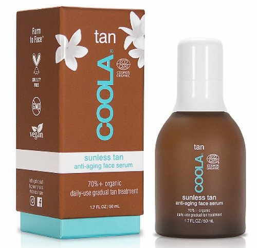 Coola Organic sunless tan Dry Oil Mist for golden skin. 