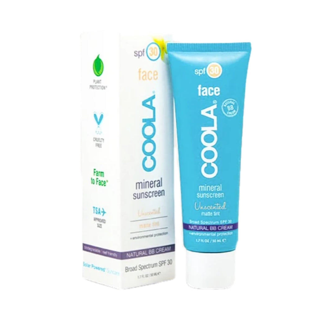 Coola Mineral Matte Face Tint in Natural SPF 30. Vegan & organic sunscreen. 