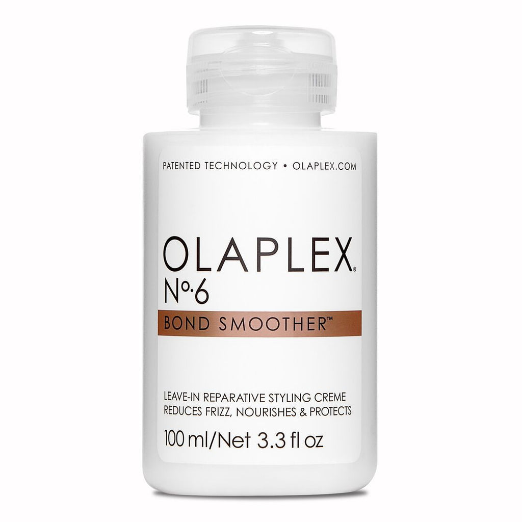 Shop Olaplex No.6 Bond Smoother 3.3oz in Canada. N°6 strengthens, moisturizes, and speeds up blow-dry times. Excellent for all hair types, including colored and chemically treated hair, and eliminates frizz and flyaways for up to 72 hours. Apply to damp or dry hair for smoother, shinier hair while it heals the cuticle.