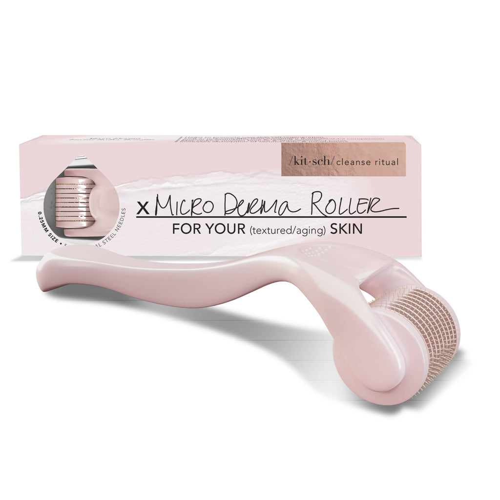 Pink Micro Derma Facial Roller Our Pink Micro Derma Facial Roller is your new at-home facial! Studded with .25mm stainless steel microneedle technology, it helps reduce fine lines, wrinkles, blemishes, large pores. Get rid of uneven skin tone/texture in minutes with this painless collagen-stimulating facial workout. Stimulates collagen to repair skin Increases absorption of oils, serums, and moisturizers Reduces the appearance of fine lines and wrinkles Improves the appearance of rosacea + hyperpigmentation