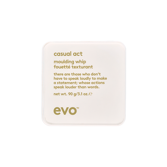 EVO Crop Stutters Construction Cream 3.1 oz. vegan / cruelty free / made without sulfates, parabens or gluten. This moulding whip with light hold to add separation, texture and flexible control to any shape. This whip creates touchable texture, separation and definition which adds softness and slight shine.