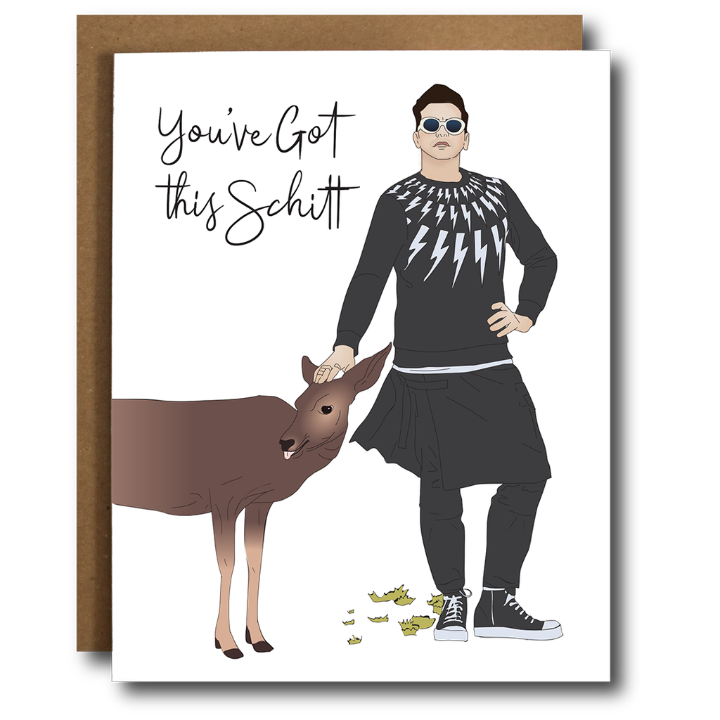 Send the gift of encouragement by sending our you got this Schitt card. Perfect for the Schitts Creek fan in your live. So basically...EVERYONE! This gift card is basically perfect for any occasion being it a birthday, anniversary, big move, new job or a baby on the way so if you know someone who loves Schitts Creek then what are you waiting for?