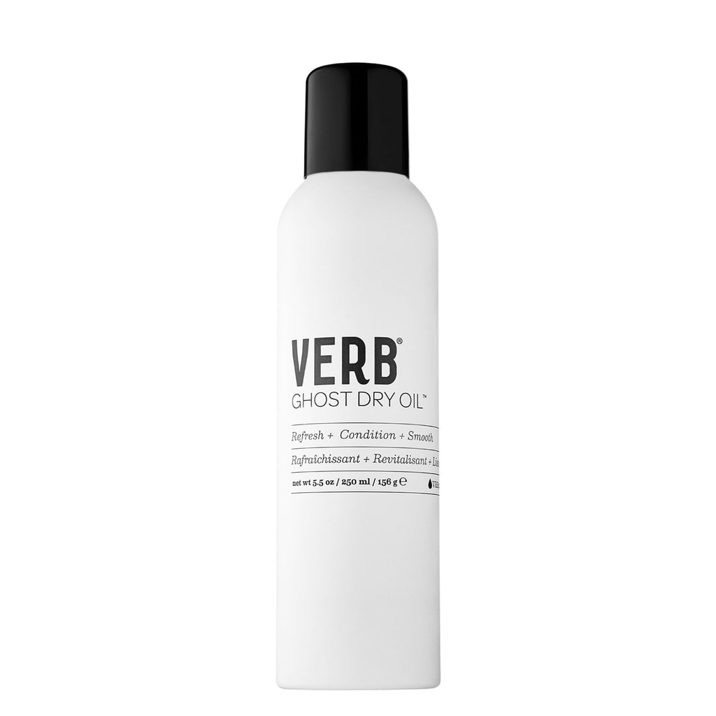 Shop Verb Ghost Dry Oil in Canada. Adds shine for all hair types and offers a luxurious look.This revitalizing oil spray conditions, protects and adds shine to the hair. The lightweight formula absorbs quickly into the hair fiber to leave a fresh scent and a luxurious feel for curly, straight, fine or thick hair.
