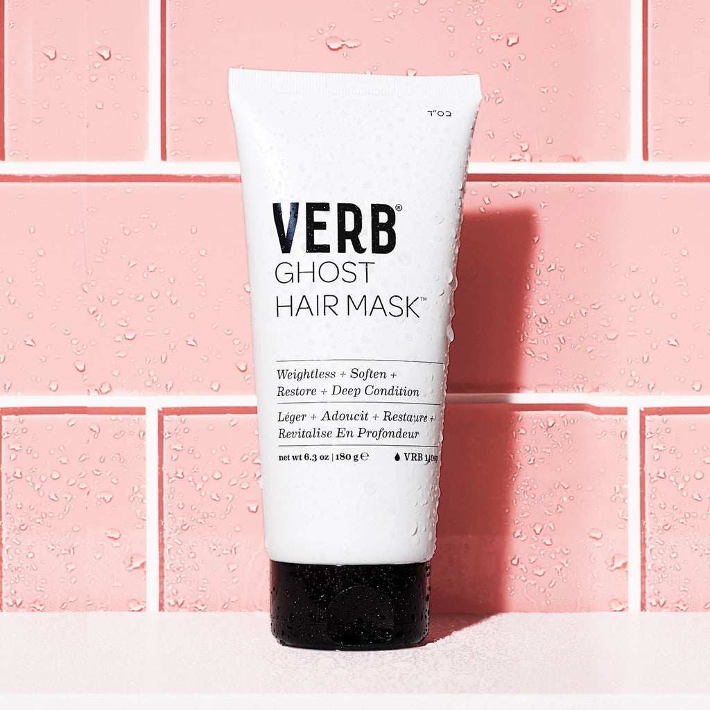 Shop Verb Ghost Hair Mask in Canada. Deep hydration on all hair types.A light-as-air deep conditioning treatment that nourishes, defrizzes and promotes shine without leaving behind any residue or added weight. Designed to be light enough for fine hair, yet nourishing enough for any hair type in need of hydration.