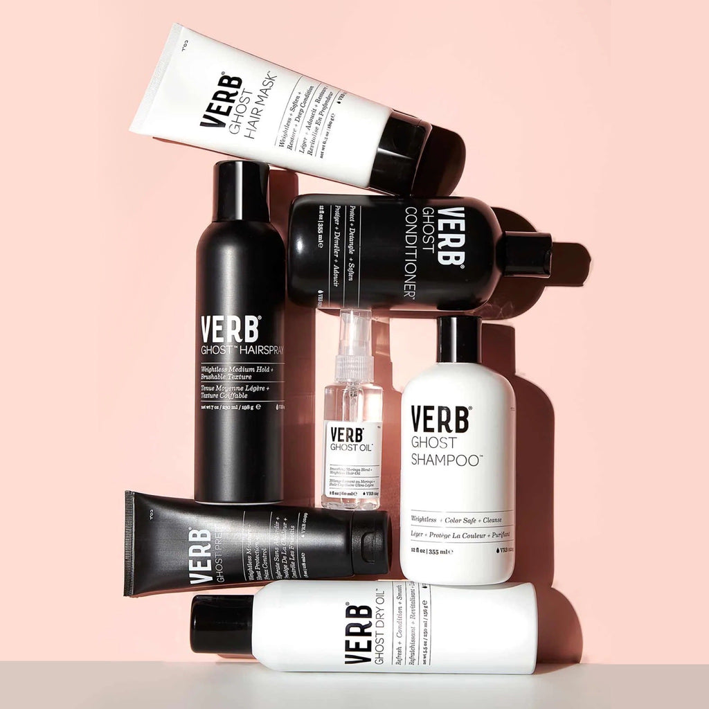 Shop Verb Ghost Conditioner in Canada. Hydrating Treatment for hair with nourishing goodness that leaves your hair feeling shiny and voluminous. Paraben, gluten and cruelty free haircare that doesn't break the bank. Salon quality products for all hair types whether your hair is curly or straight we got you.