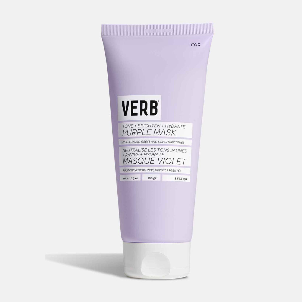 Bye bye brass. This reviving purple hair mask brightens, hydrates and softens while toning yellow hues. Designed to reduce brassiness in colour-treated blonde, grey and silver hair tones.
