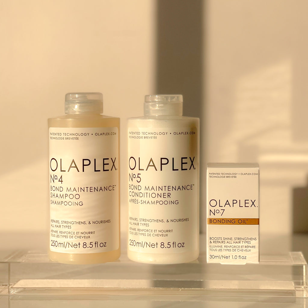 Shop our Olaplex healing bundle in Canada. Bonding & smooth haircare for healthy, shiny, luxurious hair. This strengthening shampoo and conditioner combo will bring your hair back to its fuller, shinier, virginal quality and health. Olaplex's advanced technology and formula will repair, strengthen & nourish.
