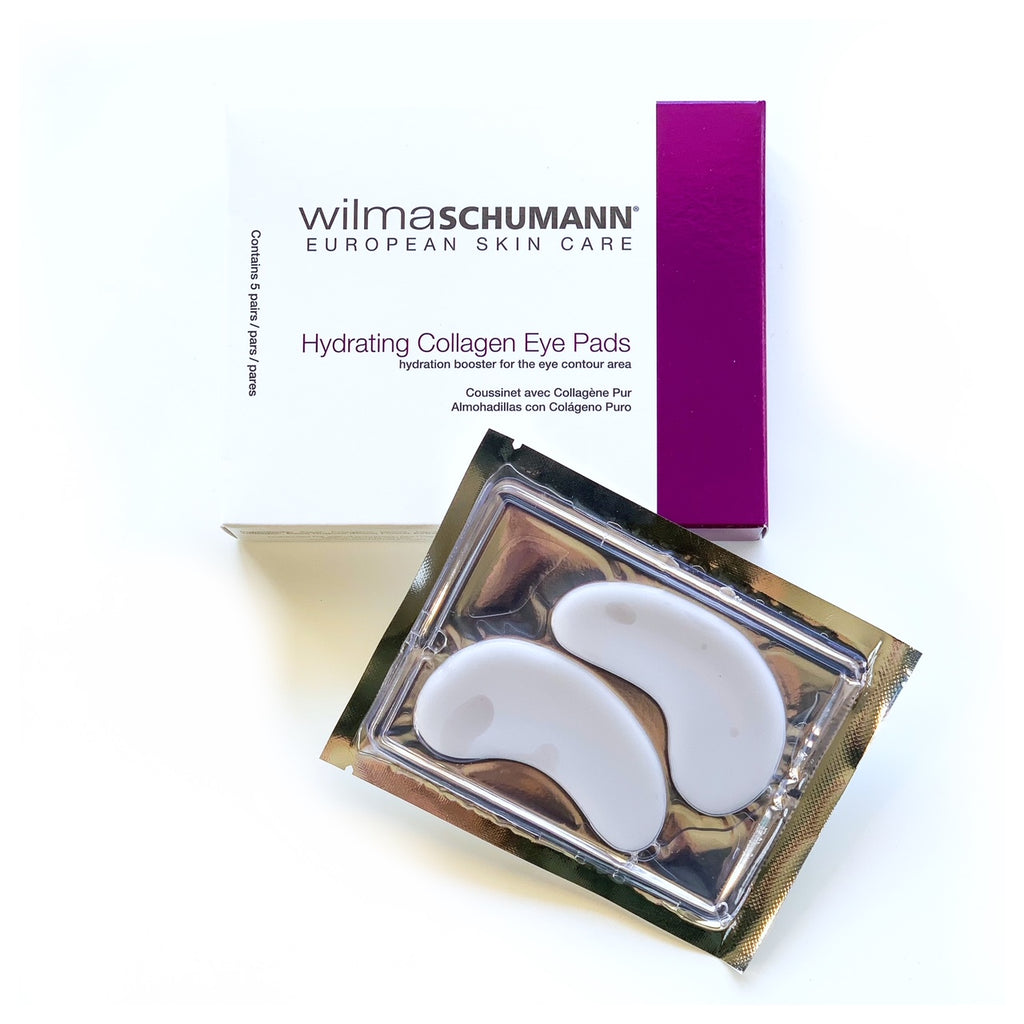 Shop Wilma Schumann Eye Pads in Canada. An intense, hydration-boosting treatment for the eye contour area with 100% pure collagen. Will visibly and effectively improve the appearance of fine lines and wrinkles and reduce puffiness. Contains soothing and hydrating ingredients. Clinically and Allergy Tested.