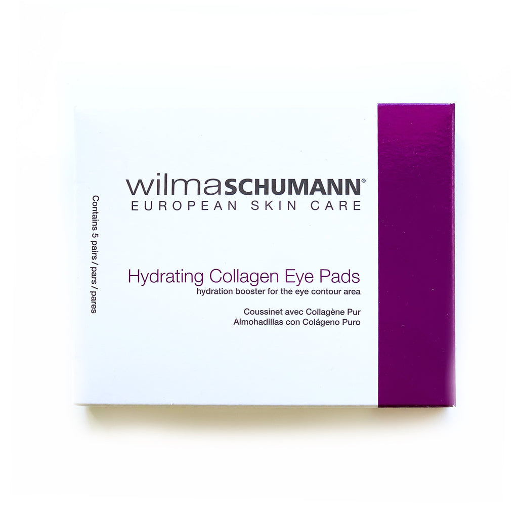 Shop Wilma Schumann Eye Pads in Canada. An intense, hydration-boosting treatment for the eye contour area with 100% pure collagen. Will visibly and effectively improve the appearance of fine lines and wrinkles and reduce puffiness. Contains soothing and hydrating ingredients. Clinically and Allergy Tested.
