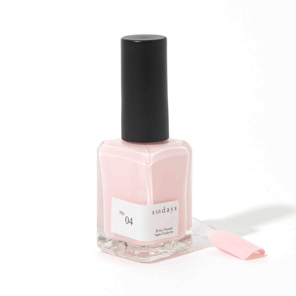 Sundays nail polish in Canada. Non-toxic, 10 free and vegan beauty. Beautiful variety of colours. Pastel pink with creamy hues and neutral tones