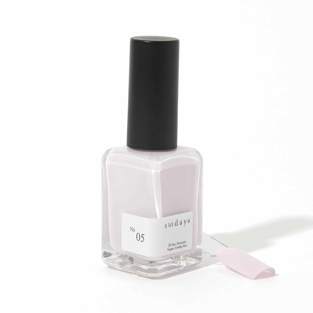Sundays nail polish in Canada. Non-toxic, 10 free and vegan beauty. Beautiful variety of colours. Creamy beige with lavender tones