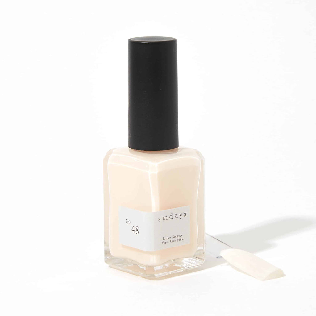 Sundays nail polish in Canada. Non-toxic, 10 free and vegan beauty. Beautiful variety of colours. A favourite shade for neutral fans. This is the perfect creamy colour for your next pedicure or manicure and it's rich pigment will last for days.